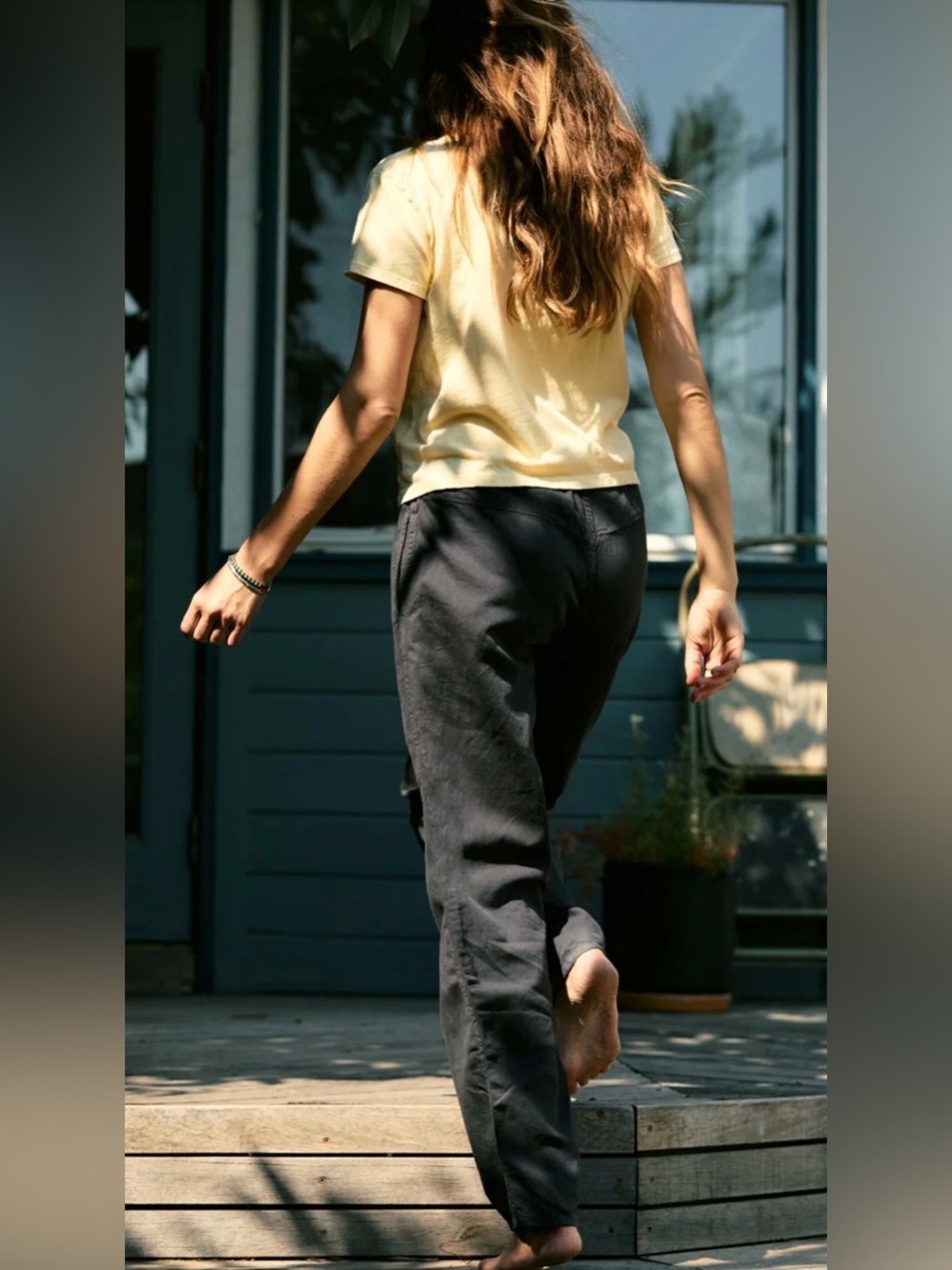 Imogene + Willie- the lounge pant in faded black - Picture 4 of 12